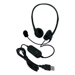 GENERICO - Auriculares USB con micrófono para call center