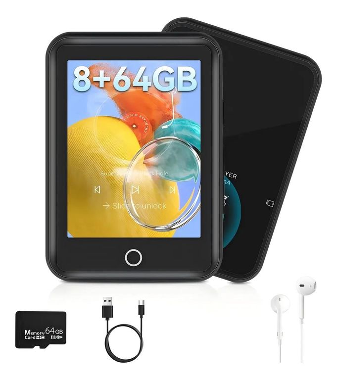 GENERICO Reproductor de música MP3 y MP4 con Bluetooth y 8+64GB