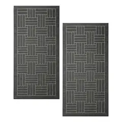 GENERICO - Alfombra Tejida Antideslizante Pack 2 Lavable