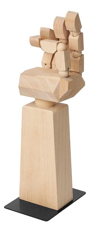 GENERICO Soporte para audífonos gaming de madera haya 34 cm beige