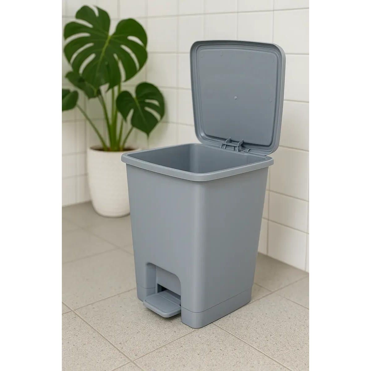 GENERICO - Basurero Empotrable de Cocina 15 L Gris Manual
