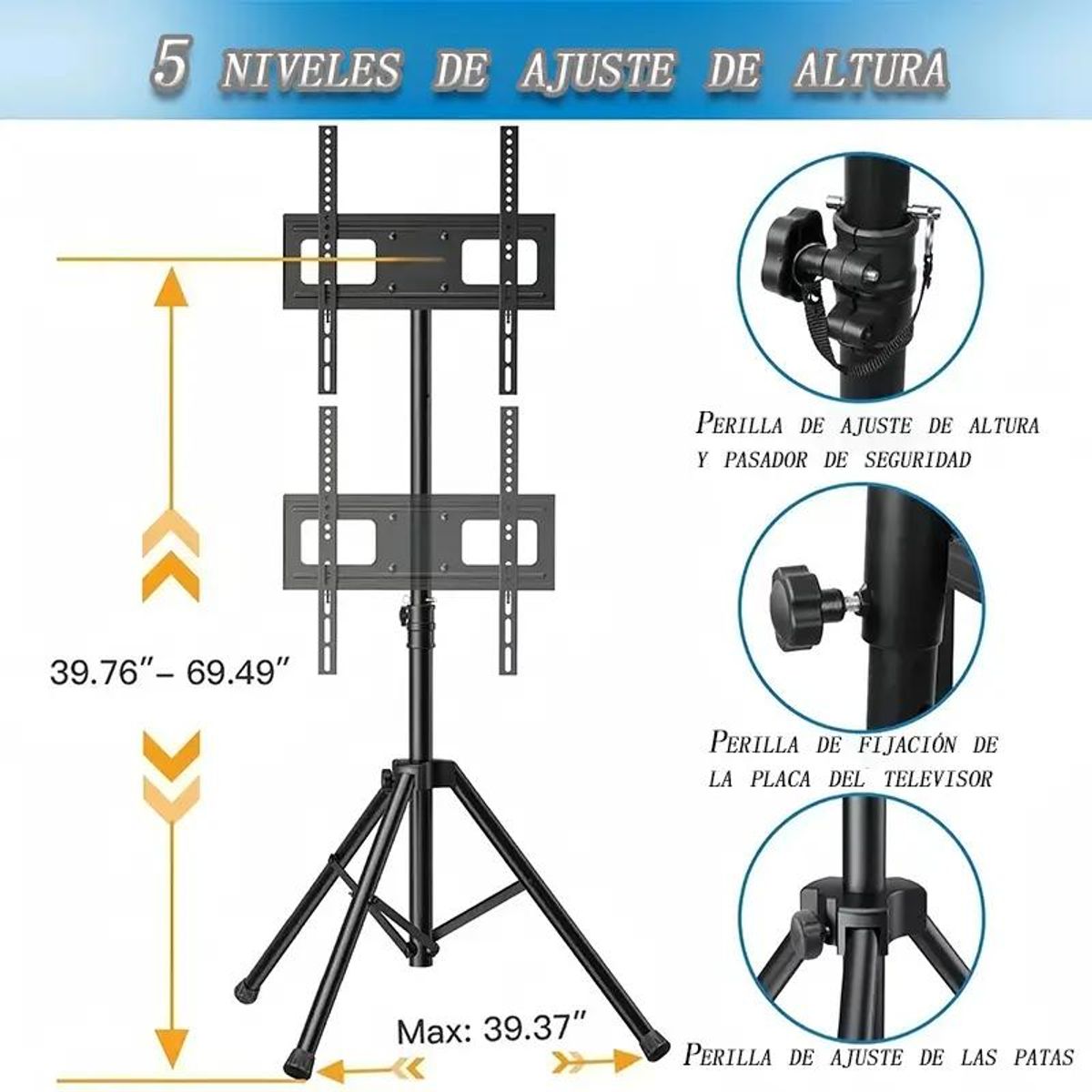 GENERICO - Soporte trípode ajustable para TV 26-60 pulgadas