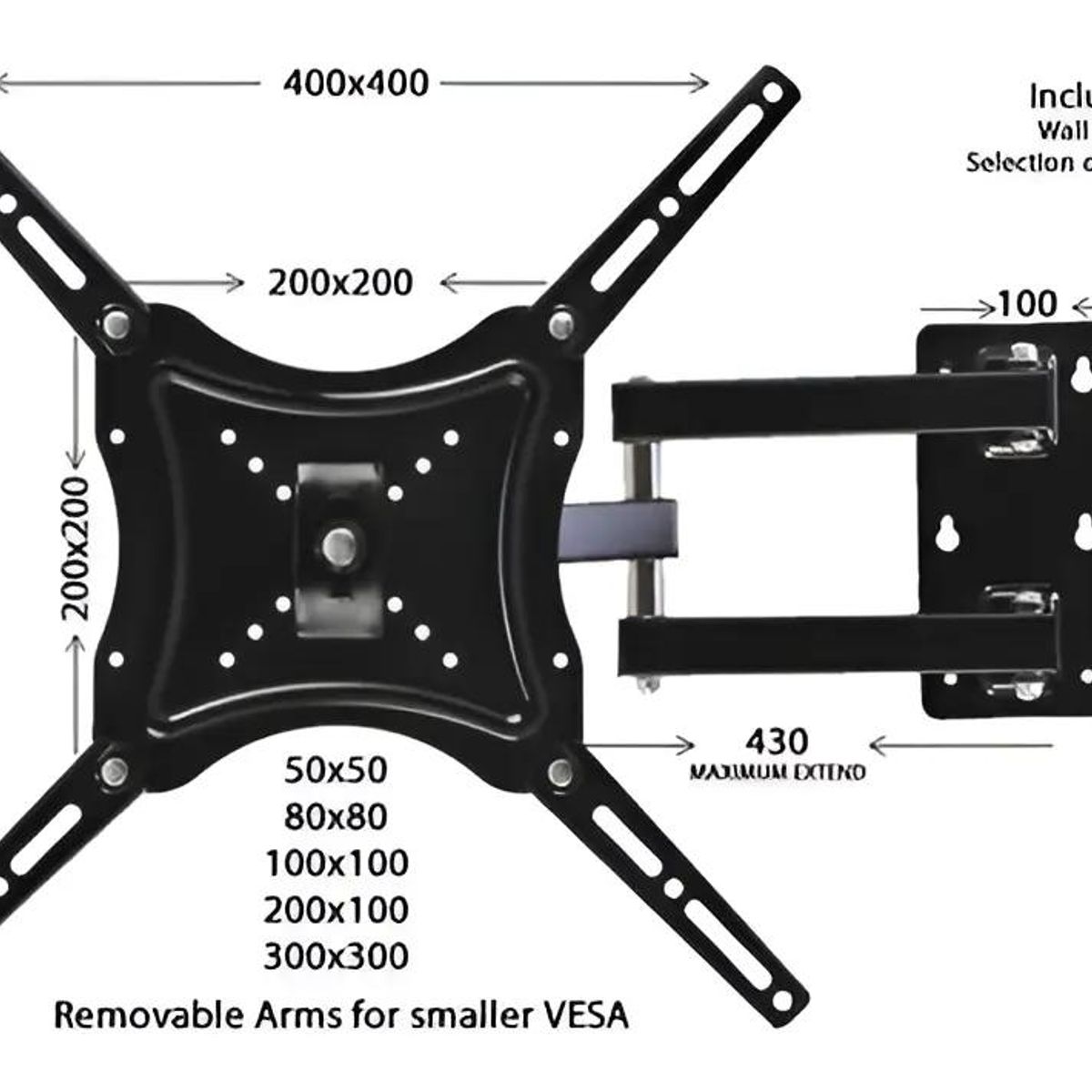 GENERICO - Soporte de brazo para TV de 14 a 55 pulgadas