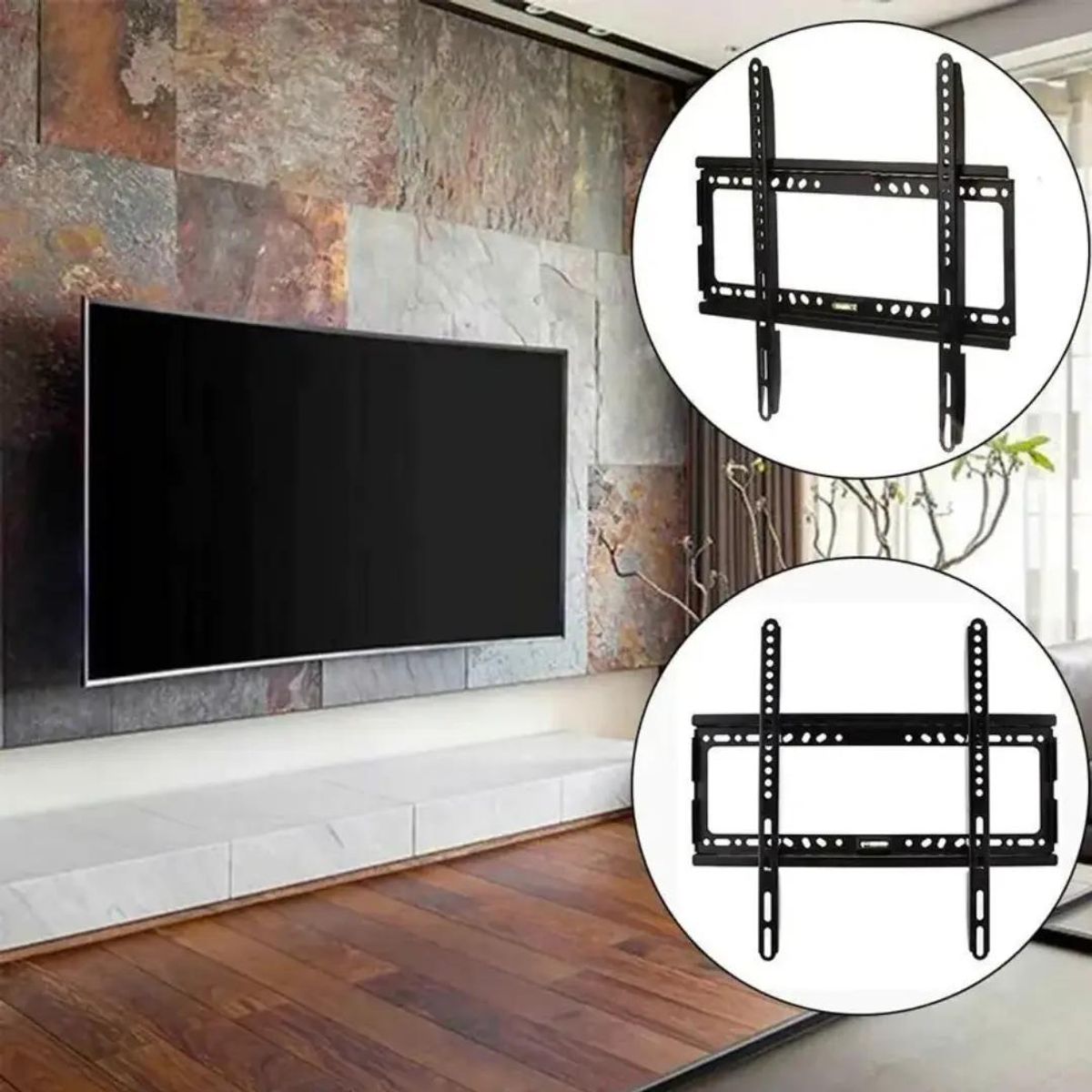 GENERICO - Soporte fijo para TV de 40 a 80 pulgadas hasta 50kg