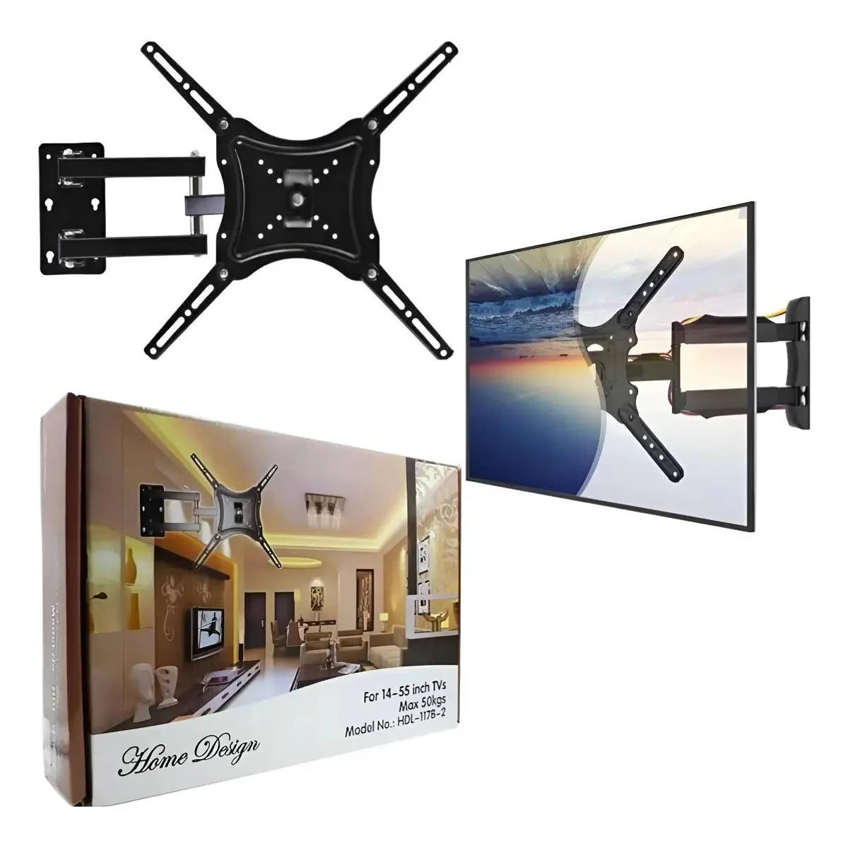 GENERICO - Soporte Movible para Televisor 14 a 55 Pulgadas