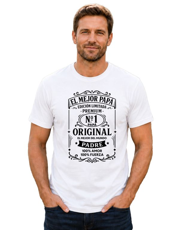 Polera Hombre El Mejor Papá Padre