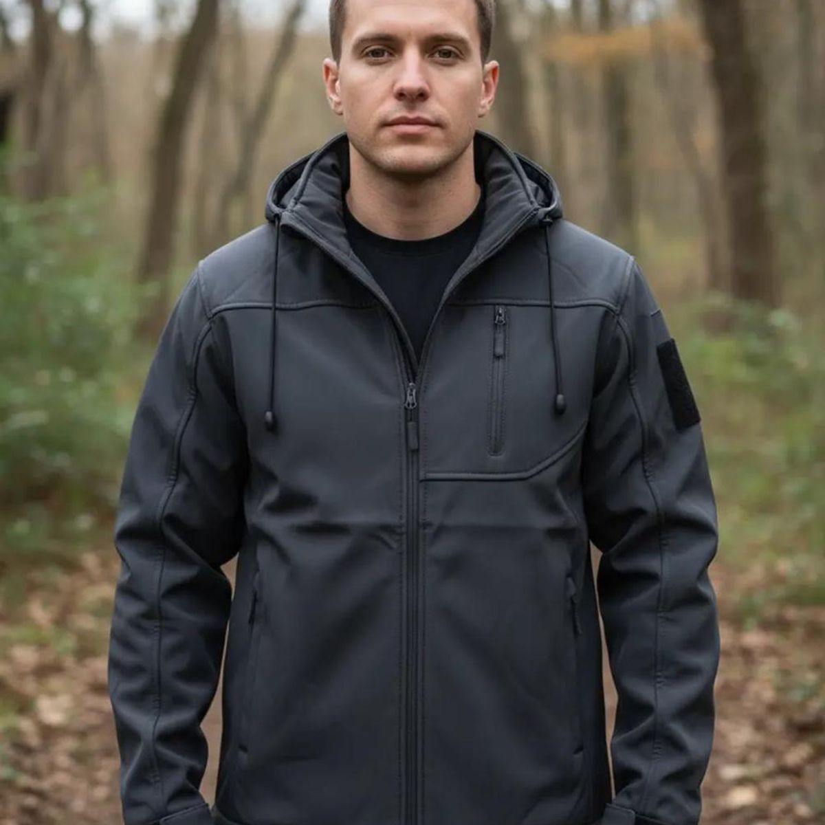BLUE MOUNTAIN - Chaqueta Softshell Hombre Termica Impermeable Con Micropolar