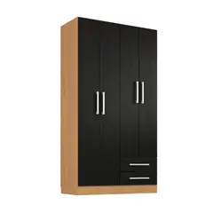 BE DESIGN - Clóset Ropero Con 4 Puertas y 2 Cajones Pop Negro