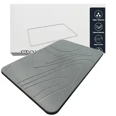 TSKY CHILE SHOPPING - Tapete de Baño de Piedra Premium 60x39cm Diatomita Ultra Absorbente Secado Rápido Antiderrapante