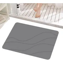 TSKY CHILE SHOPPING - Tapete de Baño de Piedra Premium 60x40cm Diatomita Ultra Absorbente Secado Rápido Antiderrapante