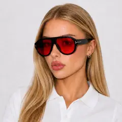 NOVY - Maxi Lentes Gafas De Sol Retro Piloto Aviador Mujer Uv400