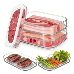 GENERICO - 4 Niveles Aplicable Contenedor Deli Organizadores Fiambres