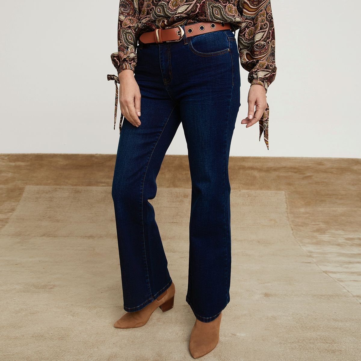 S COCCI - Stefano Cocci Jeans Flare Tiro Alto Mujer