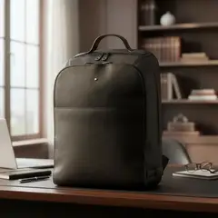 GENERICO - Mochila de cuero softgrain para uso diario