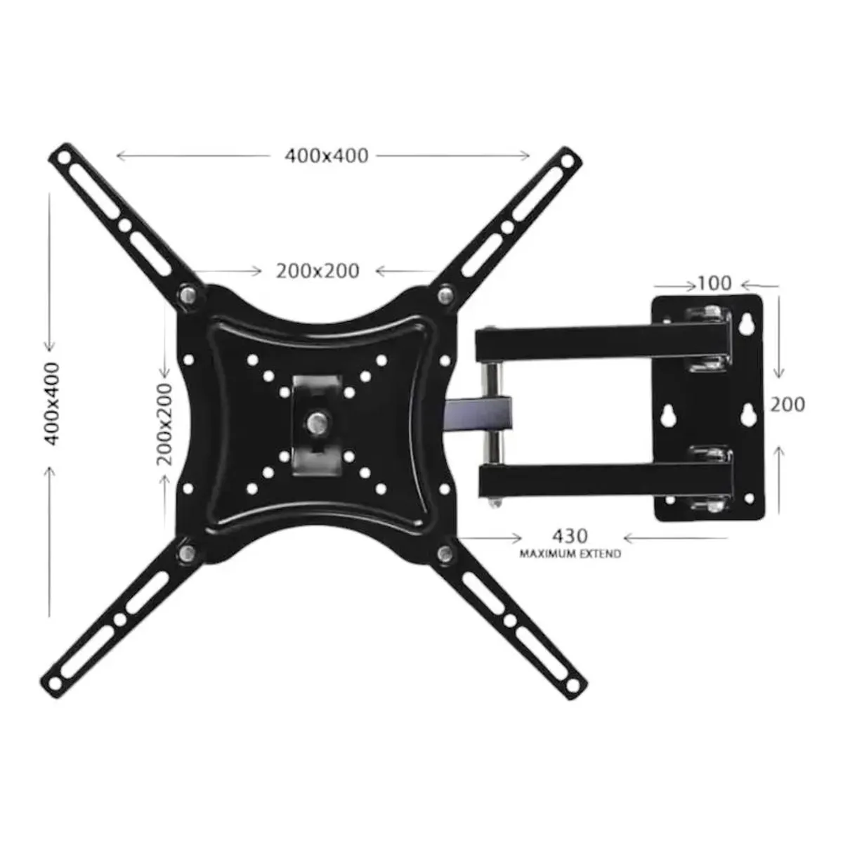 GENERICO - Soporte Ajustable para TV LED LCD Plasma 26 a 60 Pulgadas