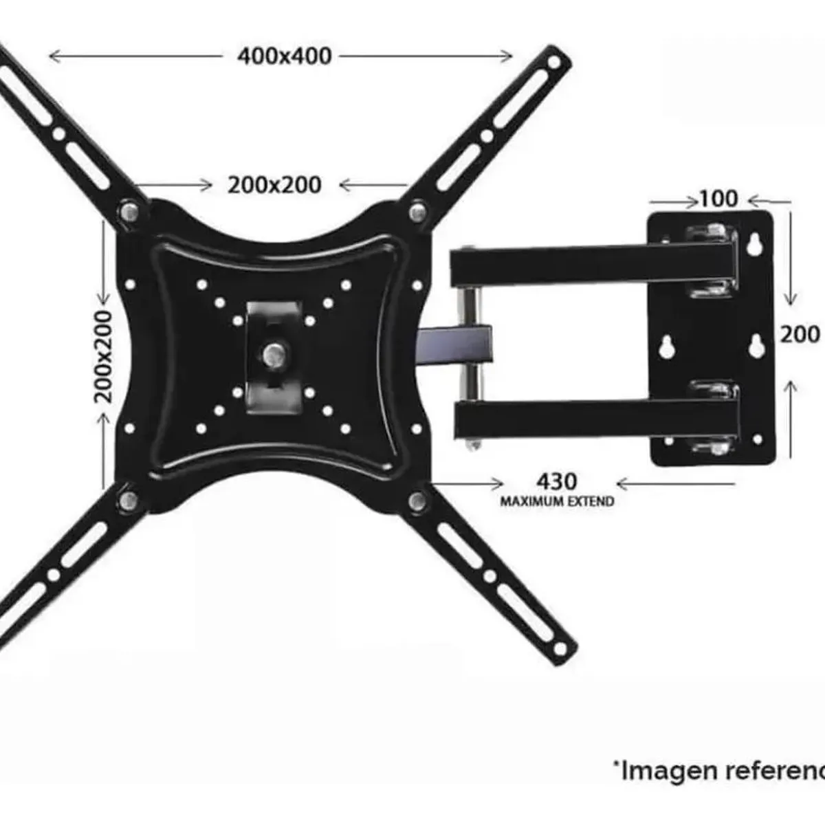 GENERICO - Soporte Ajustable para TV LED LCD Plasma 26 a 60 Pulgadas