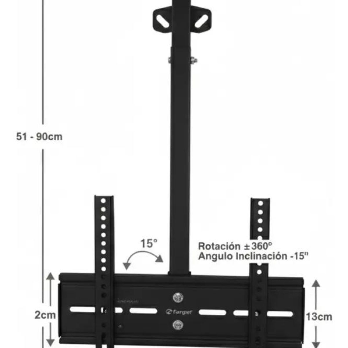 GENERICO - Base fija de techo para TV 20 a 55 pulgadas