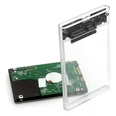 GENERICO - Cofre transparente para disco duro SATA 2.5 USB 2.0