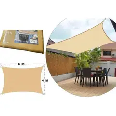 GENERICO - Toldo rectangular impermeable 6x4 m para jardín