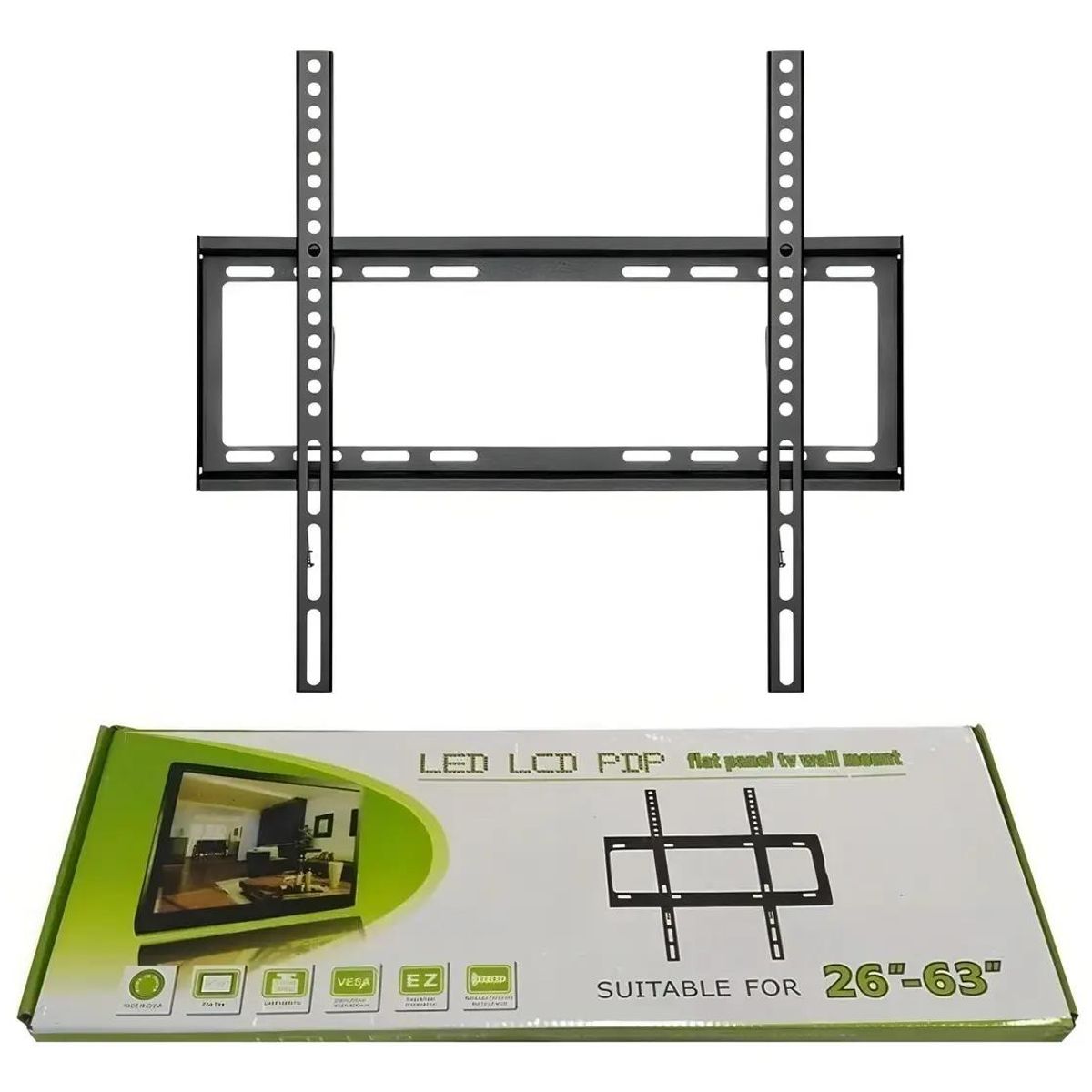 GENERICO - Soporte Fijo para TV LED 26-63" hasta 50kg Negro