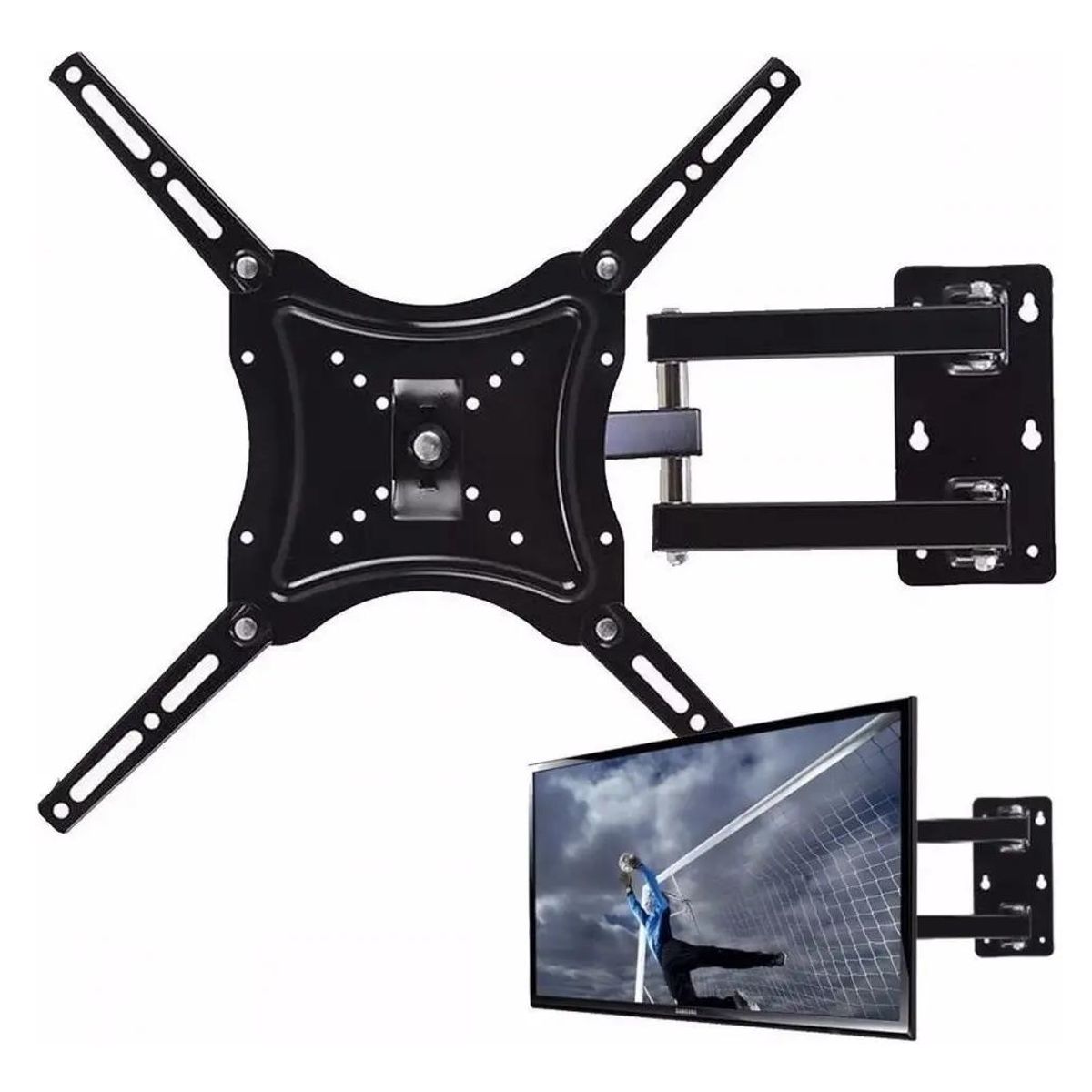 GENERICO - Soporte de pared para TV y monitor 14 a 55 pulgadas negro