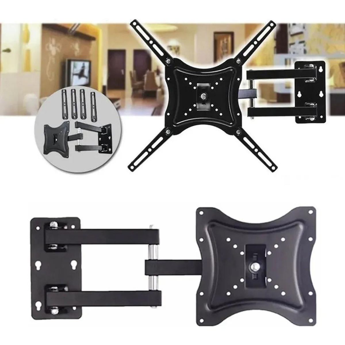 GENERICO - Soporte de Pared Articulado e Inclinable para TV 14 a 42