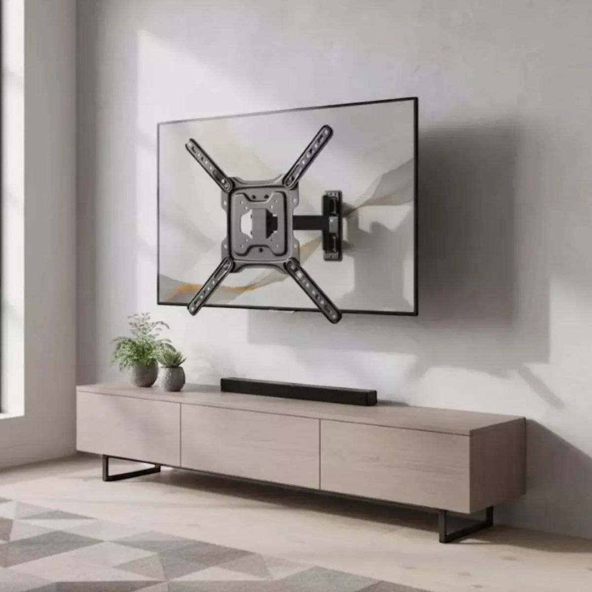 GENERICO - Soporte TV brazo giratorio para pantallas 26-65"