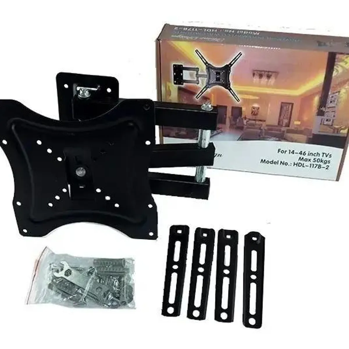 GENERICO - Pack 2 Soportes LCD LED 14 a 32 Pulgadas 50 Kg 180°
