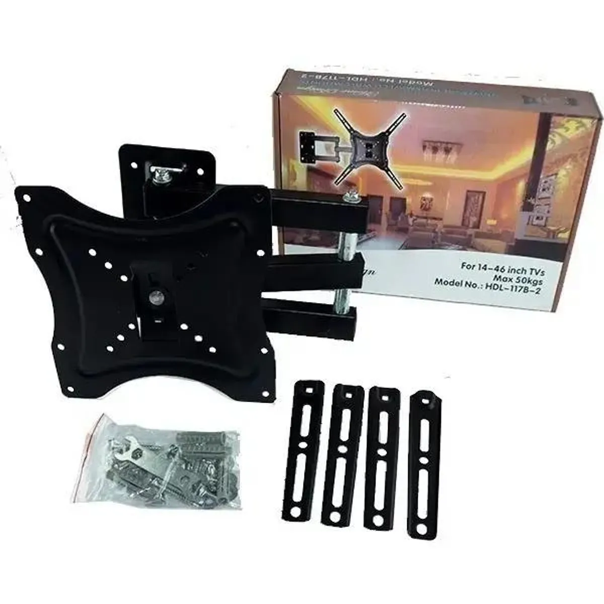 GENERICO - Pack 2 Soportes LCD LED 14 a 32 Pulgadas 50 Kg 180°