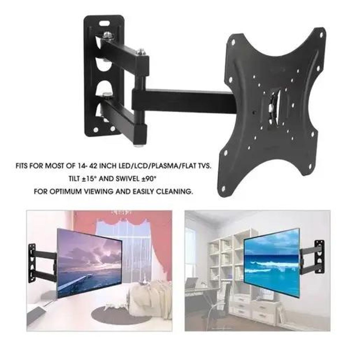 GENERICO - Soporte TV con brazo para pantallas 14-42 pulgadas hasta