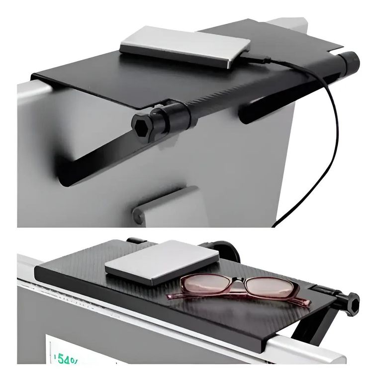 GENERICO Repisa Plegable para TV y Monitor con Soporte para Router