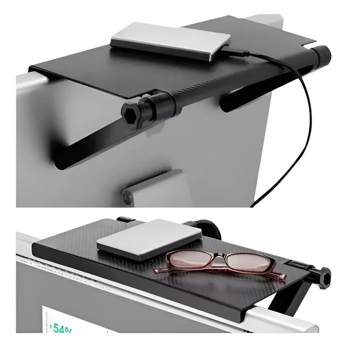 GENERICO - Repisa Plegable para TV y Monitor con Soporte para Router