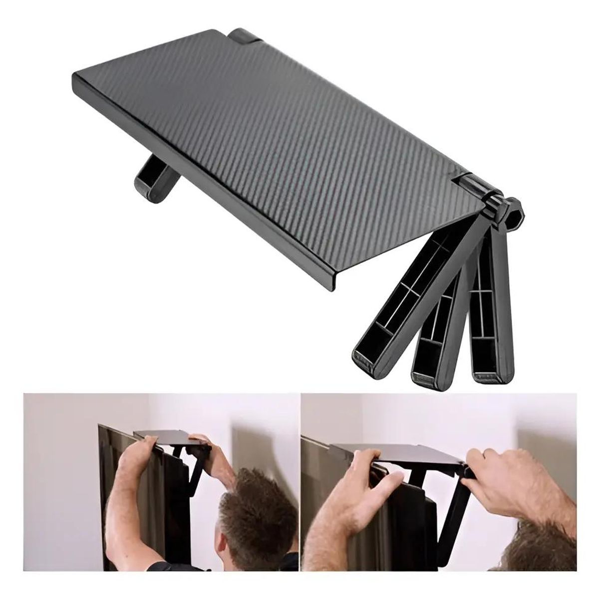 GENERICO - Repisa Estante Plegable Ajustable para TV Negro