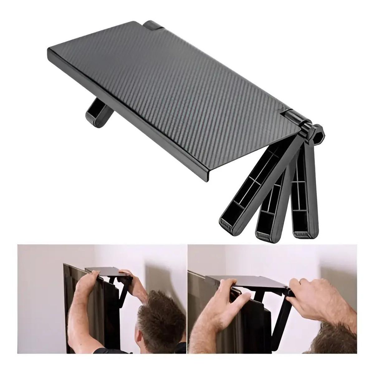 GENERICO - Repisa Estante Plegable Ajustable para TV Negro