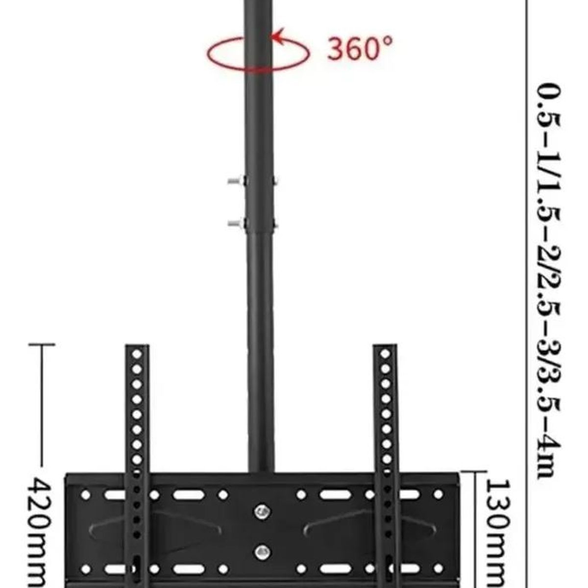 GENERICO - Soporte de techo para TV ajustable 26-60 pulgadas inclin.