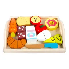 GENERICO - Bandeja de Alimentos de Madera para Juego