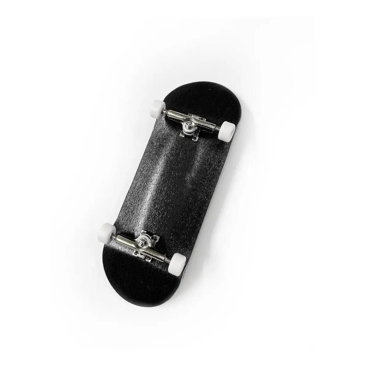 GENERICO - Fingerboard Skateboard Básico Esencial Negro 34mm