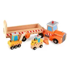 GENERICO - Camión de construcción de madera con rampa para niños