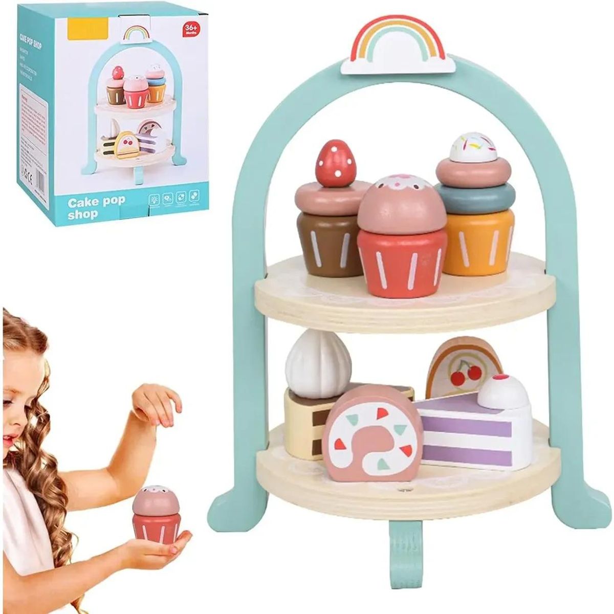 GENERICO - Juego de Postres Dulces Cupcakes para Niños