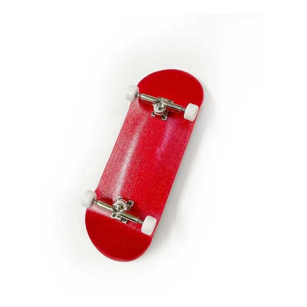 GENERICO - Fingerboard Skateboard Profesional Rojo 33.5mm