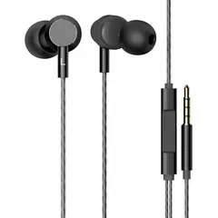 GENERICO - Audífono In-ear Metal Negro con Micrófono