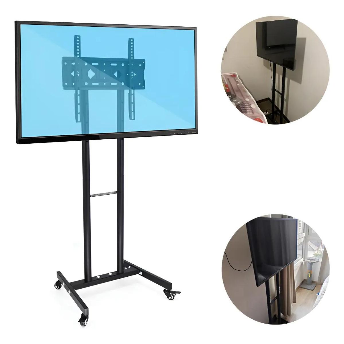 GENERICO - Soporte de piso ajustable para TV 32-55 pulgadas con rued
