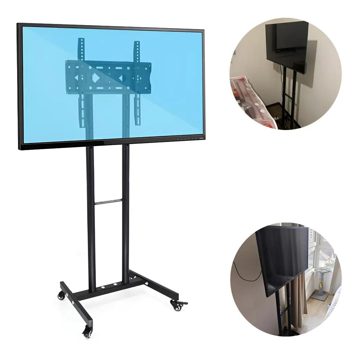 GENERICO - Soporte de piso ajustable para TV 32-55 pulgadas con rued