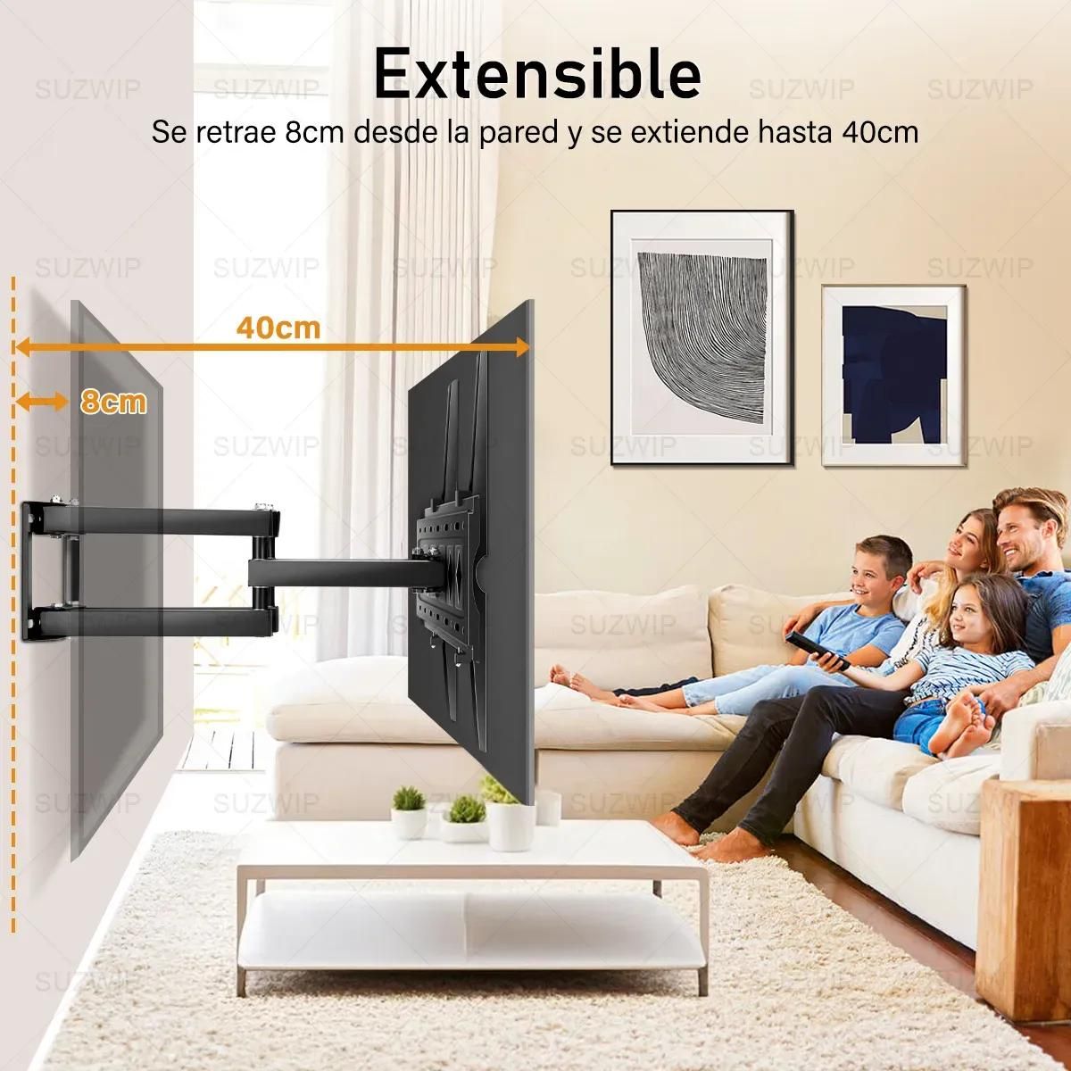 GENERICO - Soporte TV Doble Brazo Ajustable 32-70 Pulgadas