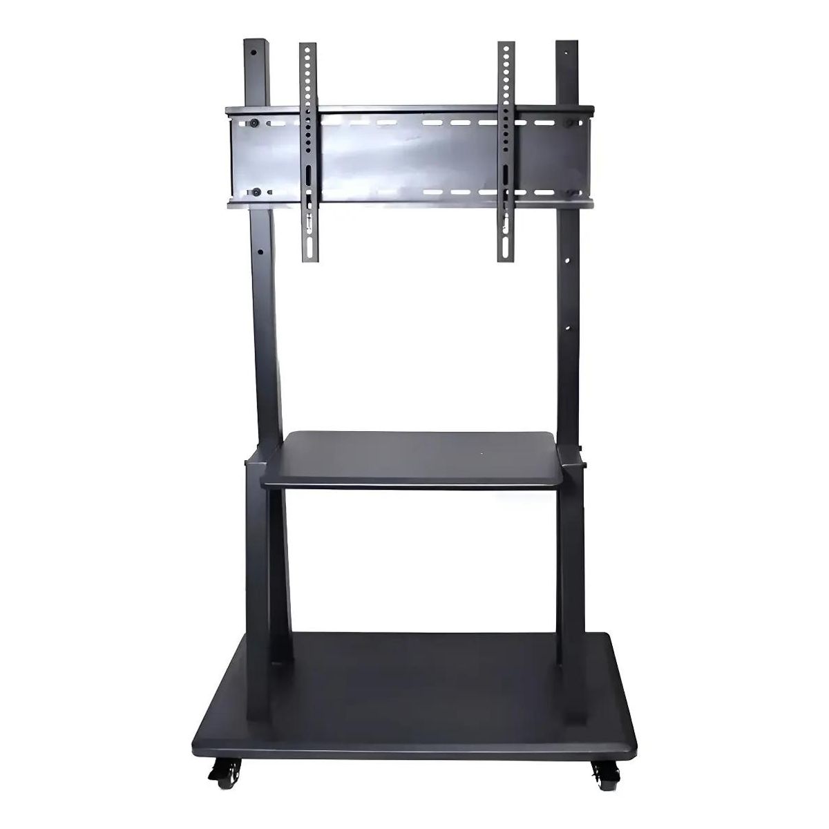 GENERICO - Soporte móvil para TV con ruedas y estantes ajustables