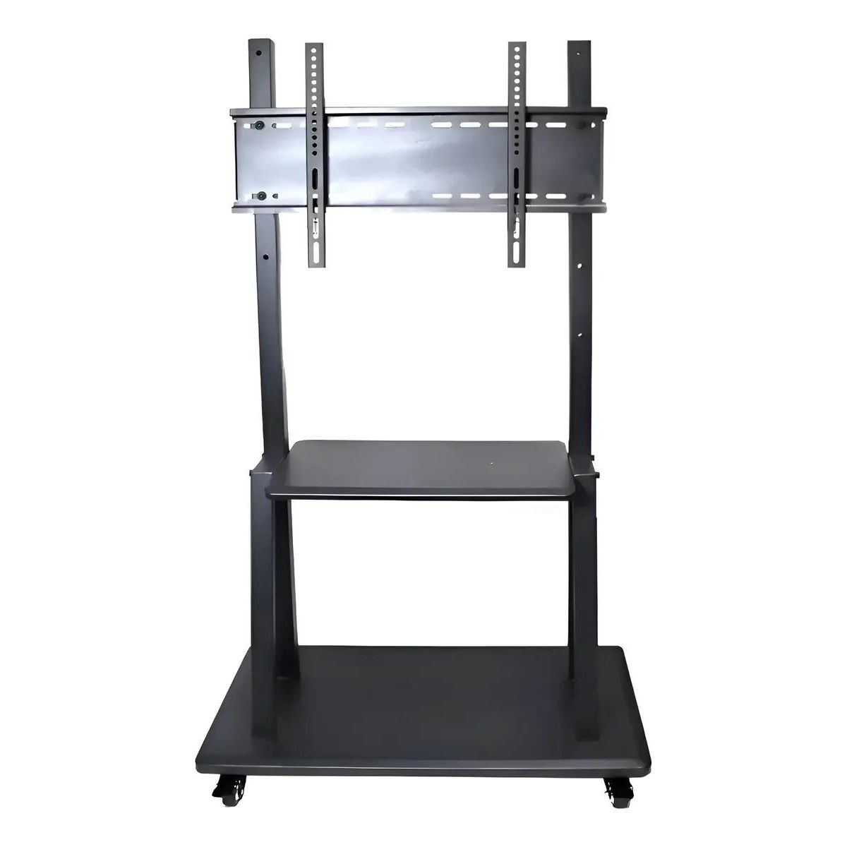 GENERICO - Soporte móvil para TV con ruedas y estantes ajustables