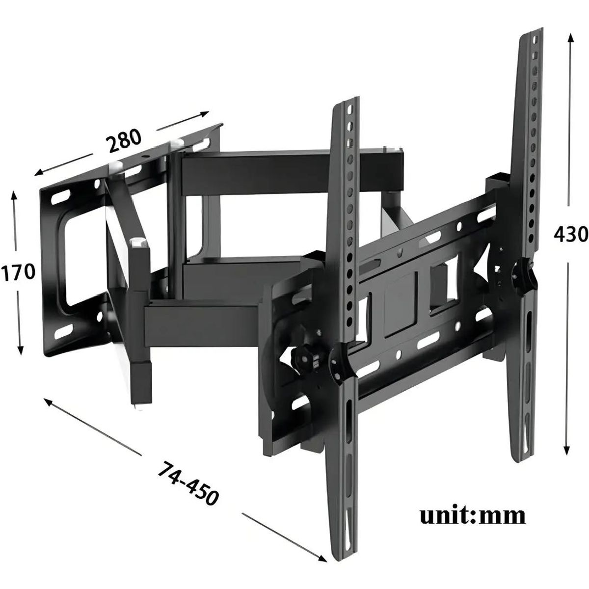 GENERICO - Soporte de TV de pared articulado doble brazo 32 a 70"