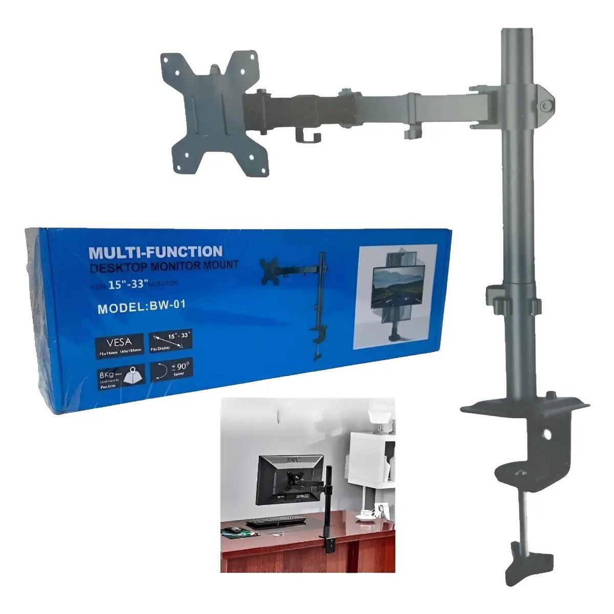 GENERICO - Soporte Ajustable para Monitores 15 a 33 Pulgadas