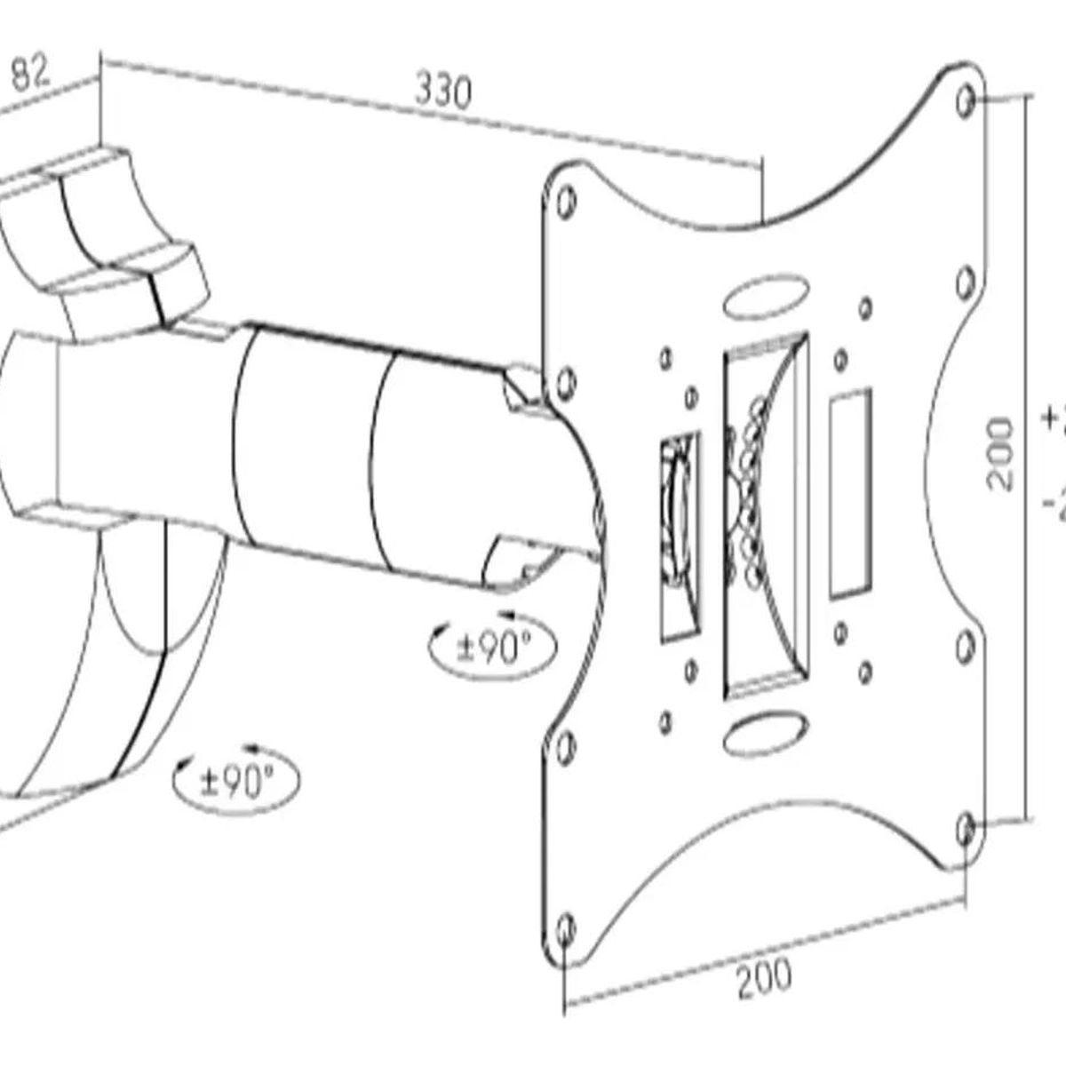 GENERICO - Soporte de brazo para pantalla LCD/LED 17 a 37 pulgadas