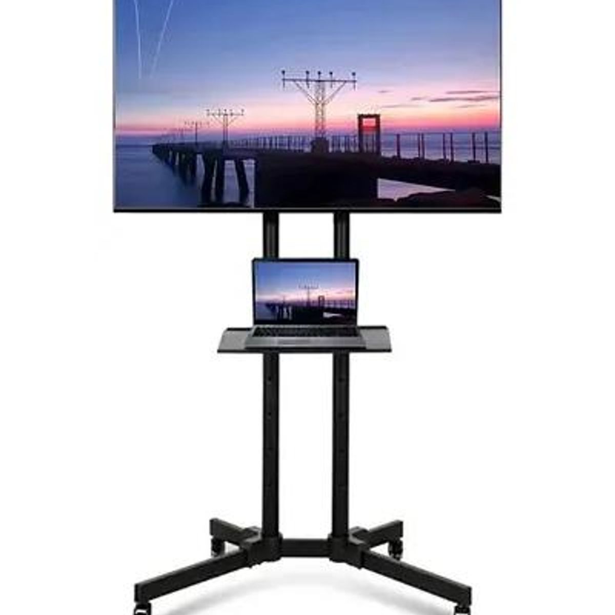 GENERICO - Soporte de Piso para TV 32-65'' con Ruedas y Base Estable